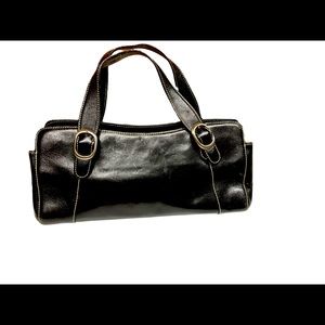 Vintage Nordstrom Black Leather Handbag